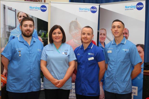CNO Charlotte McArdle pictured at a recent event promoting careers in nursing for menes
